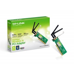 Carte PCI  WIFI-N 300Mb TP-LINK avec 2 antennes détachables Réf   TL-WN851ND