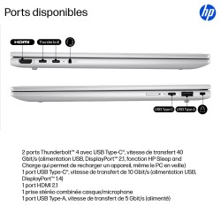 HP EliteBook X G1i IA Nouvelle génération Intel Core Ultra 5 228V 14p WUXGA 32Go 512Go SSD UMA W11P Copilot + PC 3 3 0