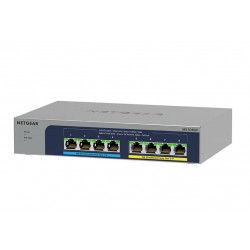 NETGEAR MS108UP 8Port Ultra60 PoE++ Multi-Gigabit 2.5G Ethernet Unmanaged Switch with 230W PoE-Budget 1G 2.5G-Ports Desktop Wall