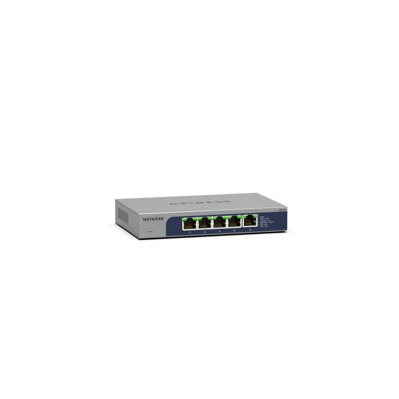NETGEAR MS105 5-port multi-gig 2.5G Unmanaged Switch Metal Housing Fanless for Desktop and Wall Mounting