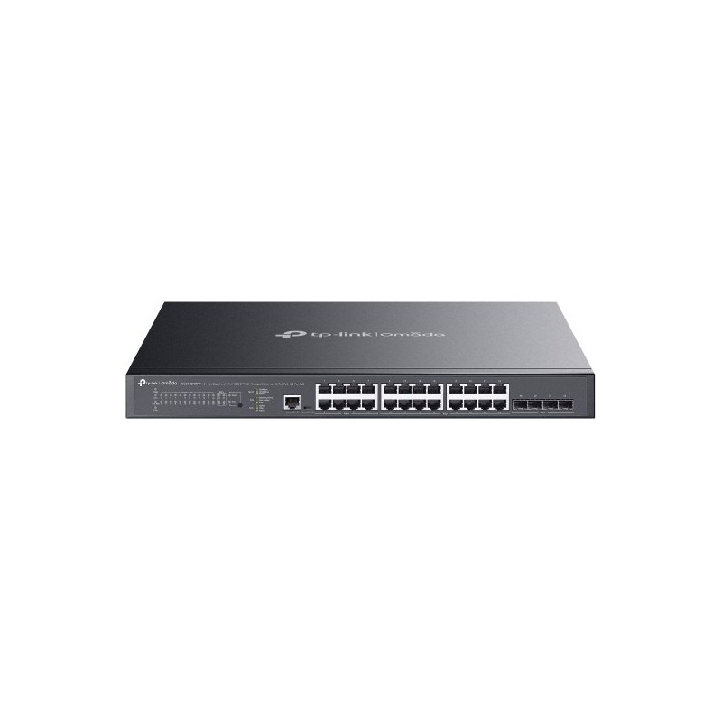 TP-LINK SG3428XMPP Omada 24-Port Gigabit 4-Port 10GE SFP+ L2+ Managed Switch 16x PoE+ 8x PoE++