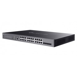 TP-LINK SG3428XMPP Omada 24-Port Gigabit 4-Port 10GE SFP+ L2+ Managed Switch 16x PoE+ 8x PoE++
