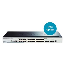 D-LINK 28-Port Smart Managed PoE Gigabit Stack Switch 2x 10G dlink green 3.0 24x 10 100 1000Mbit s TP RJ-45 PoE Port 802.3at
