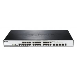 D-LINK 28-Port Smart Managed PoE+ Gigabit Stack Switch 4x 10G dlink green 3.0 24x 10 100 1000Mbit s TP RJ-45 PoE Port 802.3at