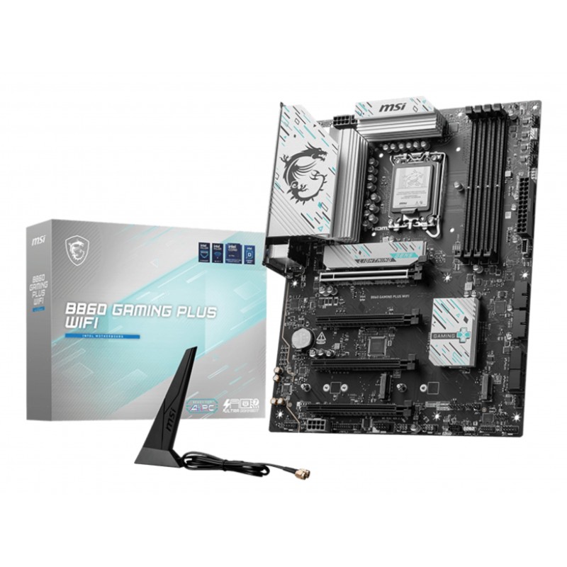 Carte Mer MSI B860 GAMING PLUS WIFI ATX-4xDDR5 -3x M.2- DP+ HDMI 4x SATA3 + 5x PCI Express 5.0 16X - Wi-Fi 7 -Bluetooth 