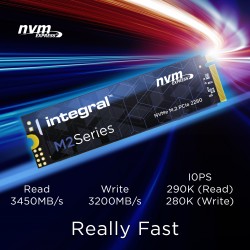 SSD 1To M.2 PCIe - NVMe 2280 - INTEGRAL Réf   INSSD1TM280NM2.