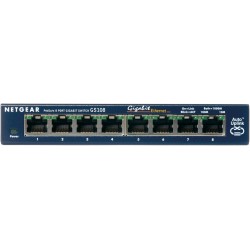 NETGEAR SWITCH 8 PORTS 10 100 1000 MBPS VERSION BOITIER METAL NON MANAGEABLE - NON RACKABLE