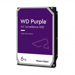 Disque Dur 3.5 6To 256Mo SATA3 WD 5400 Trs min - PURPLE Ref   WD64PURZ Garantie constructeur.