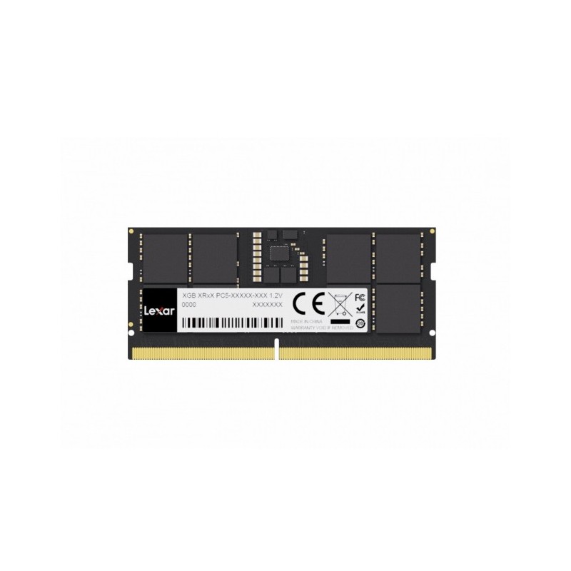 SODIM DDR5 16Go PC5600 LEXAR Noir - Sous blister individuel - Réf   LD5S16G56C46ST-BGS.