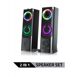 HP ADVANCE SoundPhonic 2.0 RGB Rainbow 2X 3W jack + usb Speaker 2.0 ou Barre de son Réf   SP-U900B.