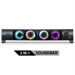 HP ADVANCE SoundPhonic 2.0 RGB Rainbow 2X 3W jack + usb Speaker 2.0 ou Barre de son Réf   SP-U900B.