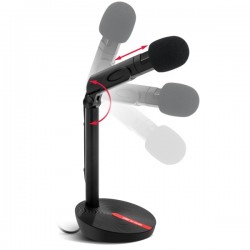Micro sur pied SPIRIT OF GAMER Gaming et Multimédia Câble 140 MM Connexion USB Réf   MIC-EKORE