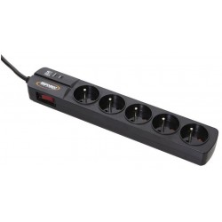 Parasurtenseur 5 prises FR INFOSEC S5 BLACK LINE II Réf   61295
