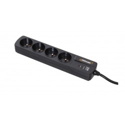 Parasurtenseur 4 prises FR INFOSEC S4 BLACK LINE II Réf   61294