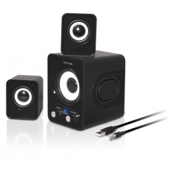 HP ADVANCE 2.1 NOIR 2X1.5 W + 3W  RMS prise jack . alimenté par USB Réf   SP-U803BK