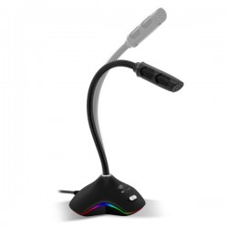 Micro sur pied SPIRIT OF GAMER Gaming et Multimédia LED RGB Câble 140 MM Connexion USB Réf   MIC-EKO300.