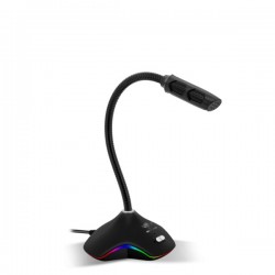 Micro sur pied SPIRIT OF GAMER Gaming et Multimédia LED RGB Câble 140 MM Connexion USB Réf   MIC-EKO300.