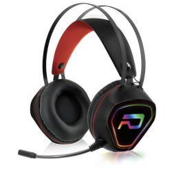 Casque ADVANCE GTA 230 RGB Filaire Jack 3.5  RGB Rainbow noir et rouge Réf   MIC-GTA230.