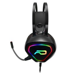 Casque ADVANCE GTA 230 RGB Filaire Jack 3.5  RGB Rainbow noir et rouge Réf   MIC-GTA230.