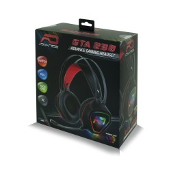 Casque ADVANCE GTA 230 RGB Filaire Jack 3.5  RGB Rainbow noir et rouge Réf   MIC-GTA230.