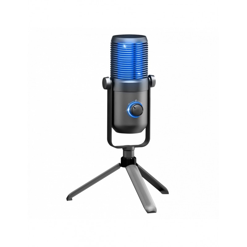 Micro sur pied  SPIRIT OF GAMER Trepied - GAMER Double Directivite Rectro éclairage bleu Réf   MIC-EKO900.
