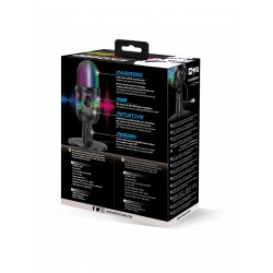 Micro sur pied SPIRIT OF GAMER Gaming et Multimédia LED RGB Câble 140 MM Connexion USB Réf   MIC-EKO400.