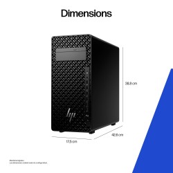 HP Z2 Tower G1i Intel Core Ultra 7 265 32Go 1To PCIe Gen5 NVIDIA RTX PRO 2000 Blackwell 16Go W11P 3 3 3
