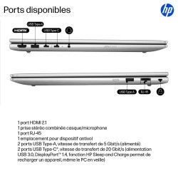 HP ProBook 4 G1iR Intel Core 5 120U 16p WUXGA 16Go DDR5 512Go SSD ax6G+BT 3C Batt UMA W11P 1yr Wrty