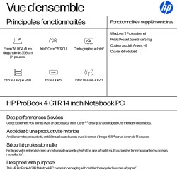 HP ProBook 4 G1iR Intel Core 5 120U 14p WUXGA 12Go DDR5 512Go SSD ax6G+BT 3C Batt UMA W11P 1yr Wrty