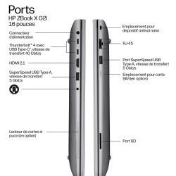 HP ZBook X G2i 16 Intel Core Ultra 7 356H 16p WUXGA 24Go DDR5 1To SSD be+BT 6C Batt FPS W11P NG PRM 1yr Wrty