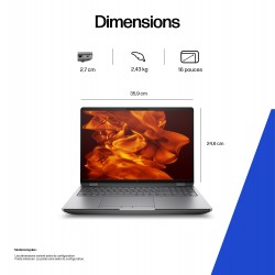 HP ZBook Fury G1i 16 Intel Core Ultra 9 290HX Plus 16p 2.5K 64Go DDR5 1To SSD be+BT 8C Batt FPS W11P HIE 1yr Wrty