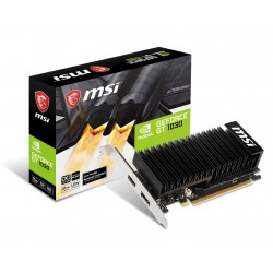 Carte Vidéo GT1030 2GH LP OC MSI 2G GDDR5   DP   HDMI   LOW PROFILE SANS VENTILATEUR Réf   GT 1030 2GH D4 LP OC.