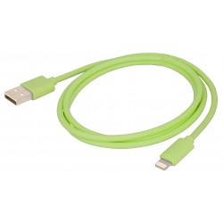 Câble de synchronisation USB VERT iPod   iPhones   iPad - MFI - 1m URBAN FACTORY Réf   CID05UF