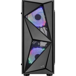 Boitier Moyen Tour ATX  AEROCOOL GLIDER-COSMO-A RGB NOIR -2 USB2-1USB3- ventil-Panneau vitré Réf   GLIDERCOSMO.