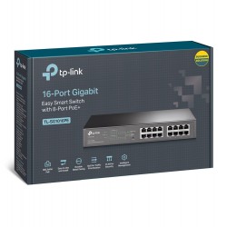 Switch 16Ports 10 100 1000  TP LINK RJ-45 - POE Réf   TL-SG1016PE