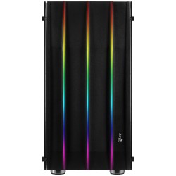 Boitier Moyen Tour ATX  AEROCOOL KLAW RGB NOIR 2 USB2-1 USB3 -3 ventil - Panneau vitré Réf   ACCM-PB13033.11.