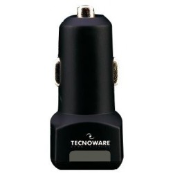 CHARGEUR ALLUME-CIGARE TECNOWARE 2 PORTS USB 3,4A NOIR Réf   FAM17195