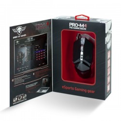 Souris SPIRIT OF GAMER filaire GAMING 3200 dpi -base métal Rétro-éclairage LED 4 couleurs Ref  PRO-M4