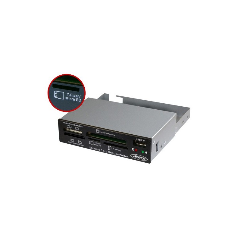 Lecteur Multicarte interne ADVANCE 3.1 2 en USB2.0  Façade Noir réf  CR-10INT