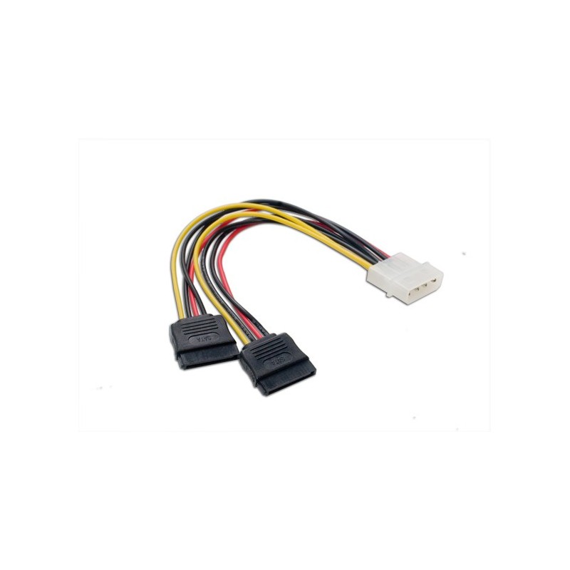 ADAPTATEUR ALIM 4PINS MALE VERS 2 SATA femelle Réf   0301503