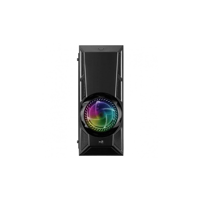 Boitier Moyen Tour ATX  AEROCOOL Aeroengine RGB-A-BK-V1 - N RGB NOIR -2 USB2-1USB3- ventil-Panneau vitré Réf   ACCM-PV16