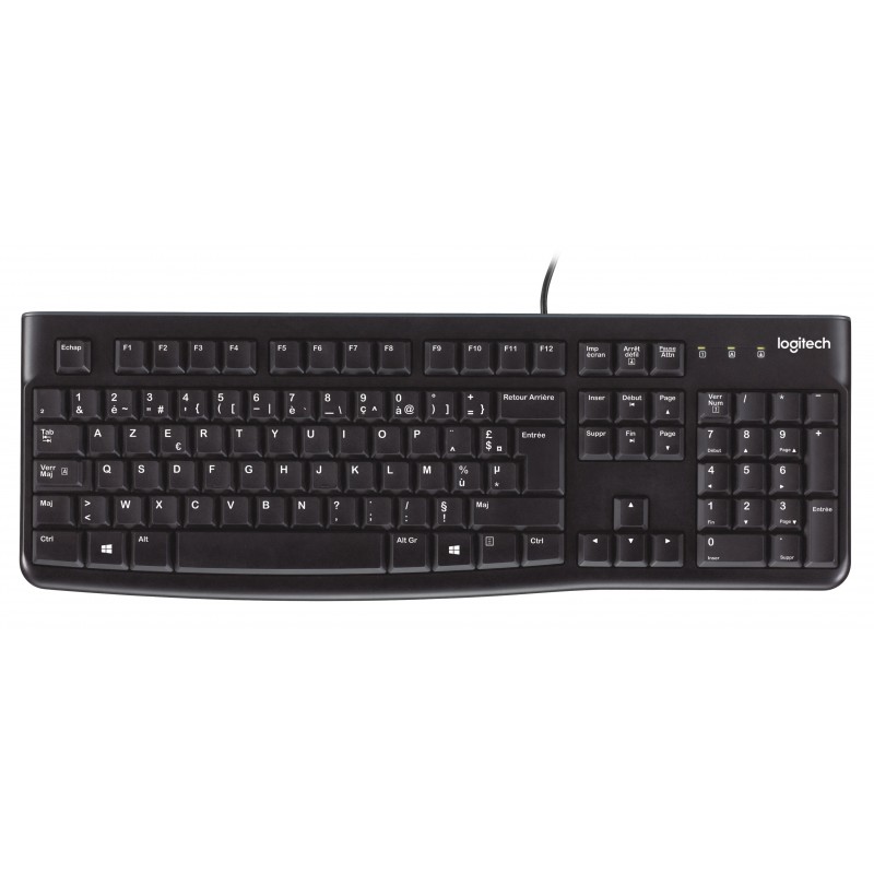 Clavier LOGITECH K120 USB Noir filaire Ref   920-002515