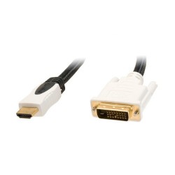 Cable DVI-D SIMPLE MALE HDMI M 3M Réf   0108092