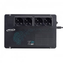 ONDULEUR ZEN LIVE 500VA INFOSEC réf   66081 4 Prises françaises  1 RJ45 1 USB GARANTIE 3 ANS CONSTRUCTEUR