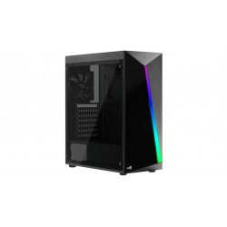 Boitier Moyen Tour ATX  AEROCOOL Shard Tempered Glass RGB NOIR -1 ventil - Panneau vitré Réf   ACCM-PV14043.11.