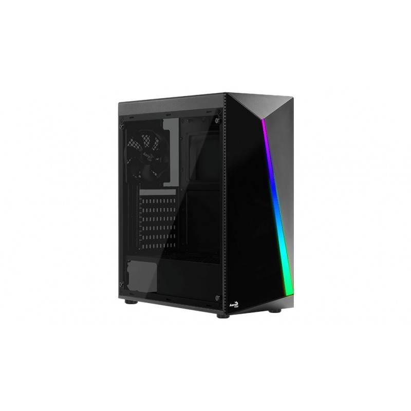 Boitier Moyen Tour ATX  AEROCOOL Shard Tempered Glass RGB NOIR -1 ventil - Panneau vitré Réf   ACCM-PV14043.11.