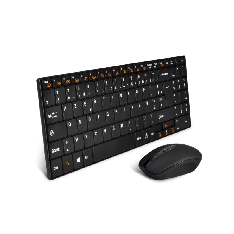 Clavier plat + Souris S.fil ADVANCE Wireless Combo Ref : CLS-SLIM-BK