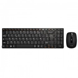 Clavier plat + Souris S.fil ADVANCE Wireless Combo Ref   CLS-SLIM-BK