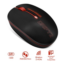 Souris ADVANCE S.fil  DRIFT 2 wifi 2.4Ghz -1600 dpi Couleur rouge et noir Ref   S-290RE