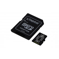 Micro SD CARD HC 128G -C10 KINGSTON AVEC ADAPTATEUR SD - Canvas Select Réf   SDCS2 128GB Sorecop inclus.